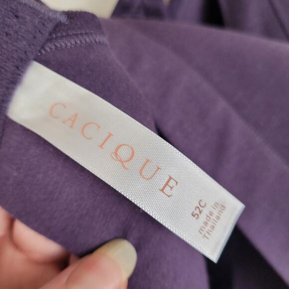 New Cacique purple unlined full coverage no wire bra size 52C - Picture 3 of 7